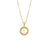 Fashion Round Number Text Letter Stainless Steel 18K Gold Plated Necklaces