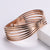 Fashion Women Stripe Metal Lace Letter Insect Stainless Steel Bangles