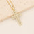 Expressive Cross Copper Zircon Inlay Pendants