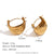 Fashion Circle Geometric Stainless Steel 18K Gold Plated Earrings