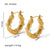 IG Style Pearl Geometric U-Shape Stainless Steel Electroplating Earrings