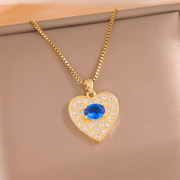 Minimalist Heart Stainless Steel Electroplating Necklaces