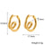 Fashion Circle U-Shape Geometric Stainless Steel 18K Gold Plated Earrings