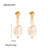 IG Style Pearl Geometric Stainless Steel 18K Gold Plated Earrings