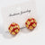 Medieval Sphere Skull Circle Mesh Irregular Copper Oil Dripping Stud Earrings