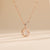 Women Natural Heart Titanium Steel Diamond Inlay Necklaces