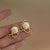 Medieval Droplet Pearl Droplet Geometric Alloy Diamond Inlay Earrings