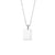 Minimalist Quadrilateral Number Text Letter Stainless Steel 18K Gold Plated Necklaces