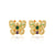 Luxurious Butterfly Chinese Zodiac Animal Copper Diamond Inlay Earrings