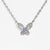 Moderate Luxury Butterfly Copper Diamond Inlay Necklaces