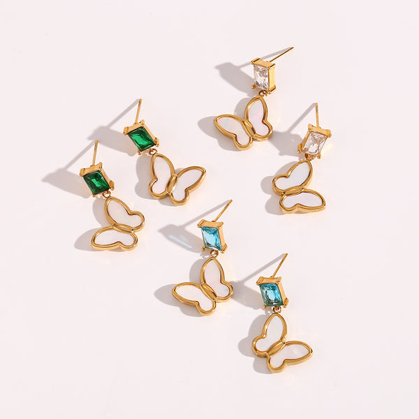 Geometric Stainless Steel 18K Gold Plated Earrings