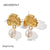 IG Style Bowknot Stainless Steel 18K Gold Plated Earrings