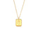 Fashion Quadrilateral Flower Stainless Steel 18K Gold Plated Necklaces