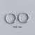 925 Sterling Silver Minimalist Round Geometric Silver Electroplating Stud Earrings