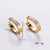 Minimalist Ellipse Geometric U-Shape Stainless Steel Electroplating Earrings