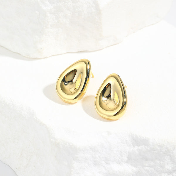 Versatile Droplet Geometric Copper Electroplating Earrings