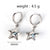 Moderate Luxury Irregular Checkered Pentagram Number Geometric Text Cartoon Letter Copper Diamond Inlay Stud Earrings