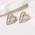 Minimalist Heart Stainless Steel Electroplating Stud Earrings