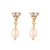 Fashion Moderate Luxury Pearl Geometric Stainless Steel 18K Gold Plated Stud Earrings