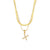 Fashion Letter Number Text Stainless Steel 18K Gold Plated Necklaces