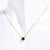 Minimalist Round Geometric Stainless Steel Diamond Inlay Necklaces