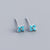 925 Sterling Silver Minimalist Flower Flower Silver Diamond Inlay Stud Earrings