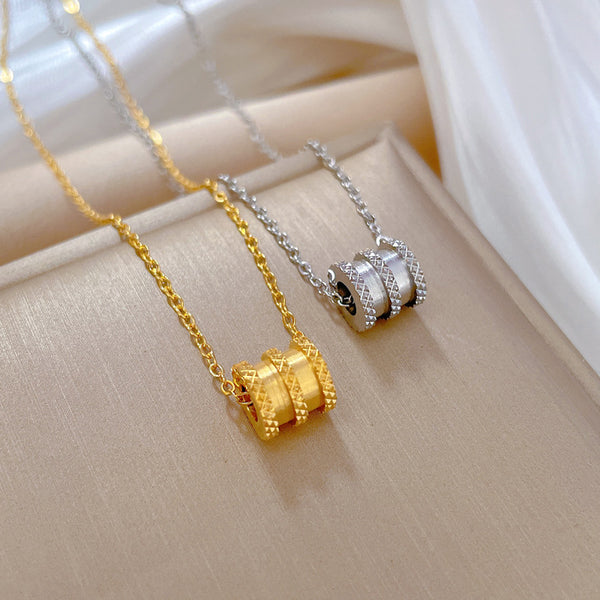 Cartoon Gourd Geometric Titanium Steel Electroplating Necklaces