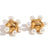 Fashion Round Geometric Stainless Steel 18K Gold Plated Stud Earrings