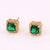 Moderate Luxury Women Quadrilateral Hexagon Number Text Letter Copper Diamond Inlay Earrings