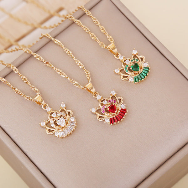 Women Minimalist Heart Zircon Necklaces