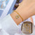 Korean Women Ripple Zodiac Sign Titanium Steel Gold Plating Bracelets