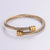 Retro Vintage Stripe Circle Round Stainless Steel Electroplating Bangles