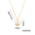 Moderate Luxury Heart Titanium Steel 18K Gold Plated Necklaces