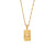 Fashion Quadrilateral Geometric Stainless Steel 18K Gold Plated Necklaces