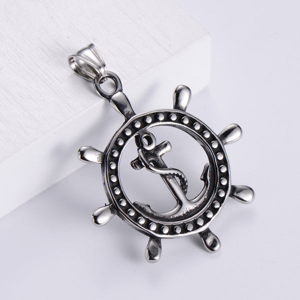 Unisex Metal Retro Vintage Stainless Steel Polishing Pendants