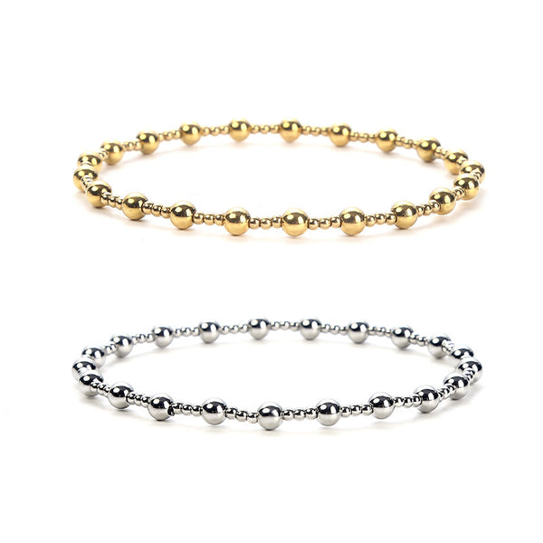 Versatile Polka Dot Circle Round Stainless Steel Electroplating Bangles