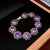 Women Luxurious Flower Plant Alloy Diamond Inlay Jewelry Sets