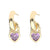 Versatile Heart Heart Zircon Drop Earrings