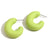 Fashion Round Geometric Plastic Stud Earrings