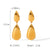 IG Style Droplet Geometric Stainless Steel Electroplating Earrings