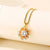 IG Style Flower Stainless Steel Electroplating Necklaces