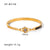 IG Style Circle Irregular Heart Tennis / Diamond Line Stainless Steel Zircon Inlay Bangles