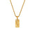 Fashion Quadrilateral Geometric Stainless Steel 18K Gold Plated Necklaces