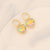 Women IG Style Heart Copper Stud Earrings