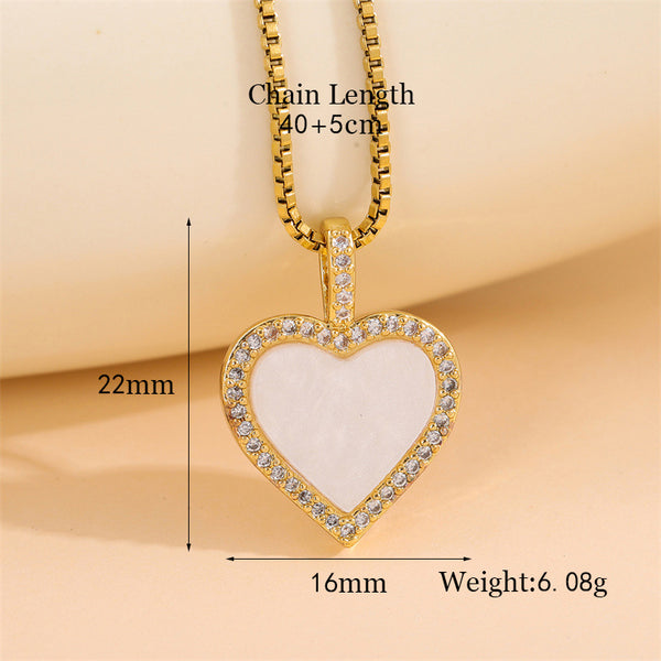 Minimalist Heart Stainless Steel Electroplating Necklaces