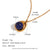 Fashion Round Geometric Stainless Steel 18K Gold Plated Necklaces