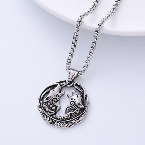 Ethnic Crab Panda Zodiac Sign Elephant Chinese Zodiac Animal Stainless Steel Polishing Pendants