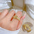 Moderate Luxury Women Crown Brass Rings