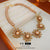 Women Luxurious Flower Plant Artificial Pearl Electroplating Jewelry Sets