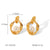 IG Style Pearl Bowknot Geometric Stainless Steel Electroplating Earrings